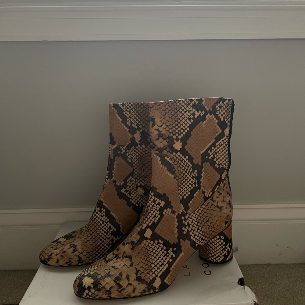 Snake skin booties
